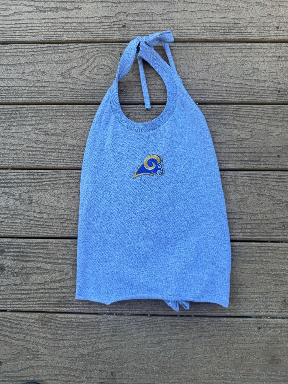 Los Angles Rams Gray  Vintage Reworked Halter Top One Size